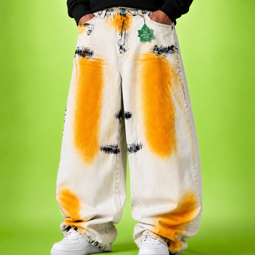 Baggy Chou Tie Dye Naranja – Jean Oversized Streetwear Urban Essence